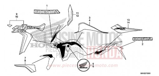 MARK/STRIPE (2) CRF1000DK de 2019